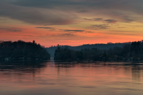 Sunset on the Susquehanna River near Drumore, PA.